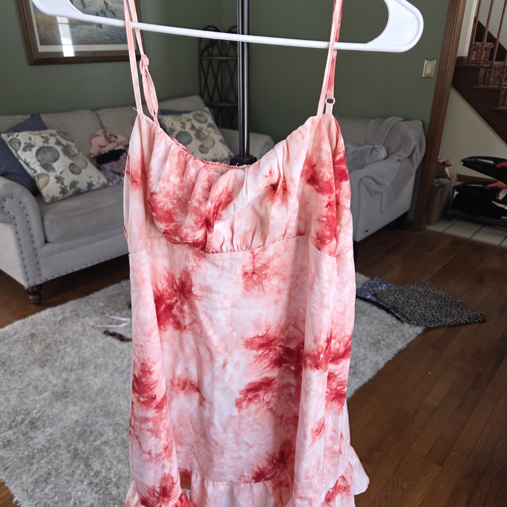 Princess Polly Red Tie-Dye Chemise